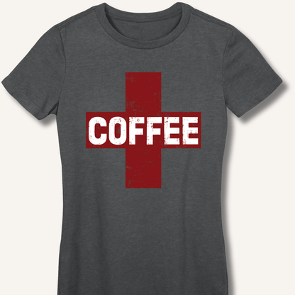 Coffee First Aid Fitted T-Shirt - Sip & Shirt
