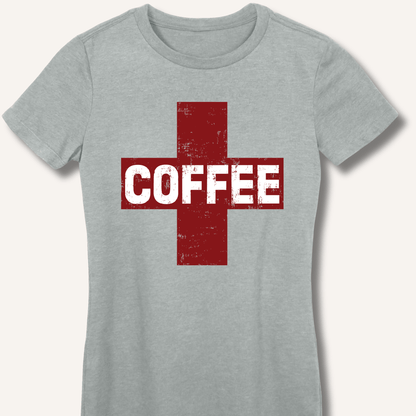 Coffee First Aid Fitted T-Shirt - Sip & Shirt