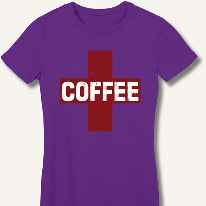 Coffee First Aid Fitted T-Shirt - Sip & Shirt