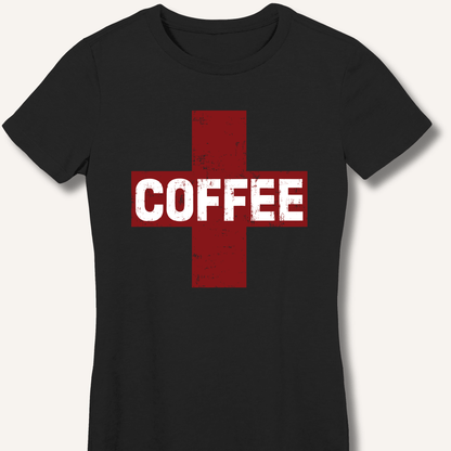 Coffee First Aid Fitted T-Shirt - Sip & Shirt