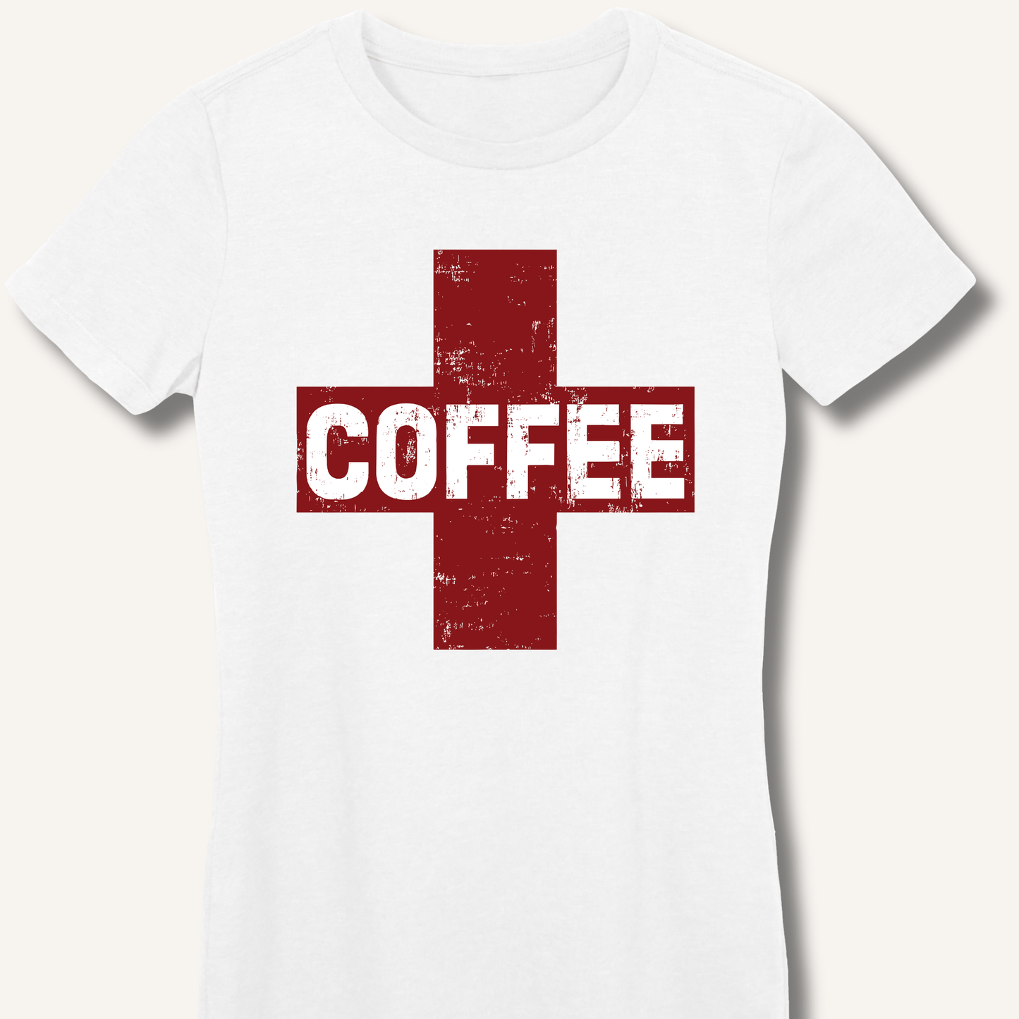 Coffee First Aid Fitted T-Shirt - Sip & Shirt