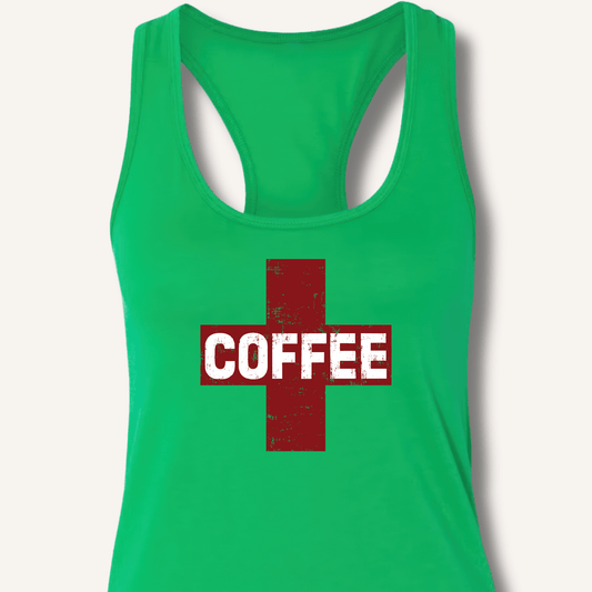 Coffee First Aid Racerback Tank - Sip & Shirt