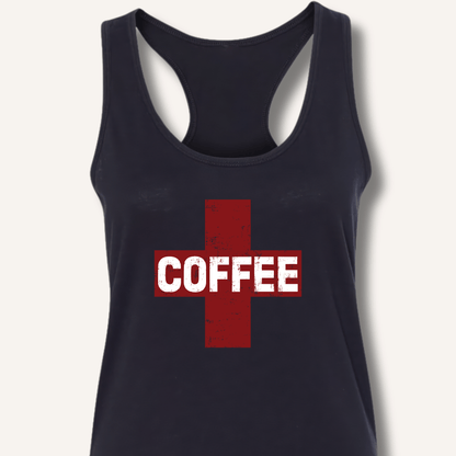 Coffee First Aid Racerback Tank - Sip & Shirt