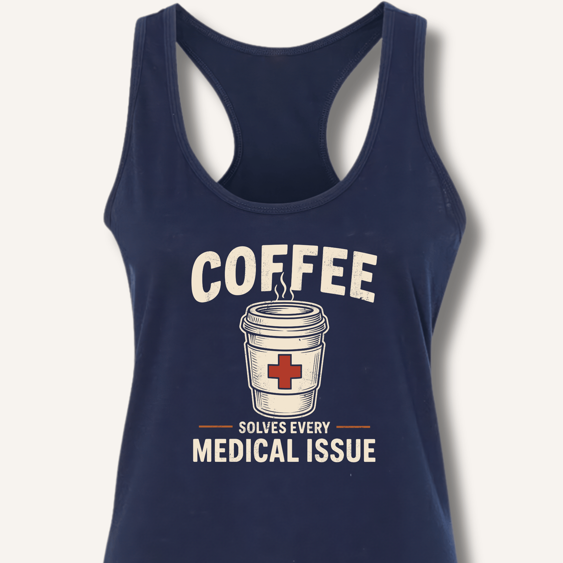 Coffee Solves Every Medical Issue Racerback Tank - Sip & Shirt