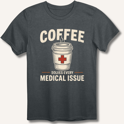 Coffee Solves Every Medical Issue T-Shirt - Sip & Shirt