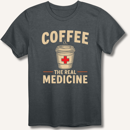 Coffee The Real Medicine T-Shirt - Sip & Shirt