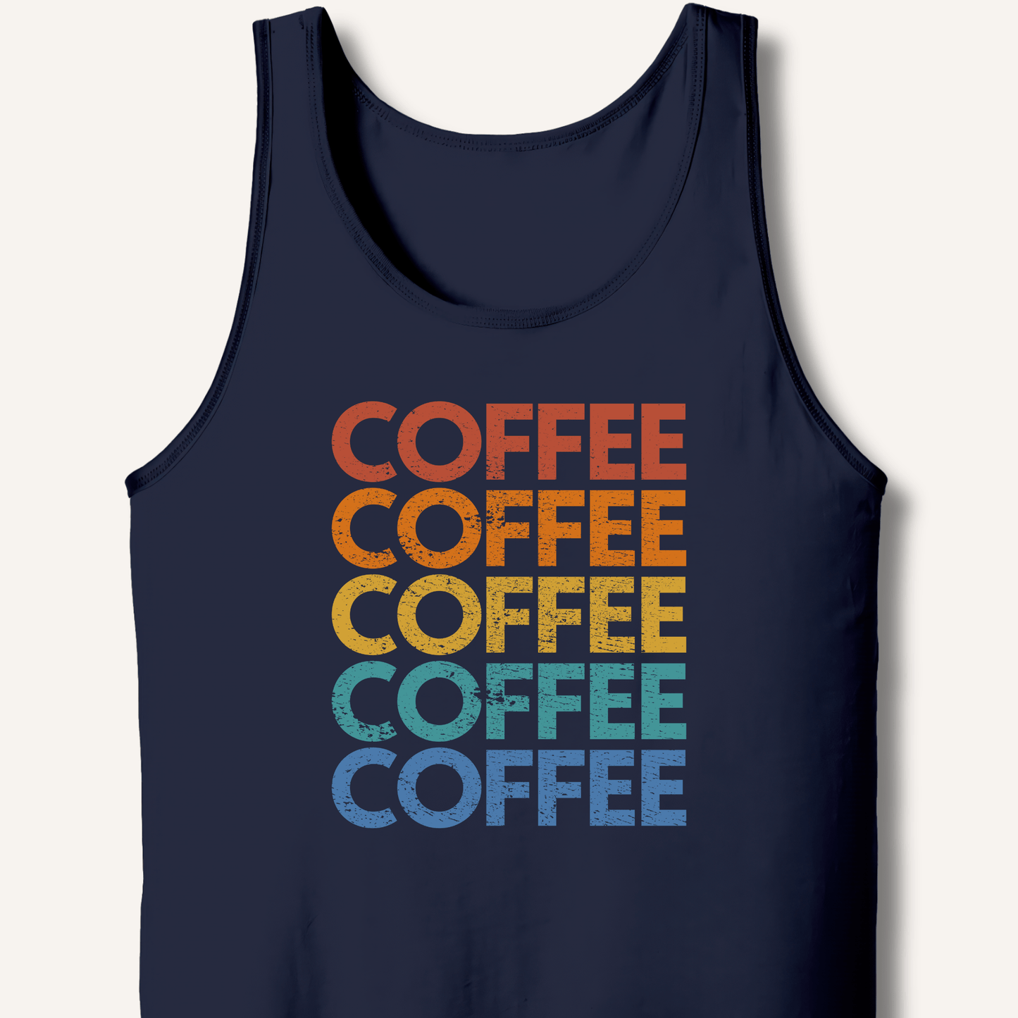 Coffee Vintage Rainbow Tank - Sip & Shirt