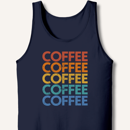 Coffee Vintage Rainbow Tank - Sip & Shirt