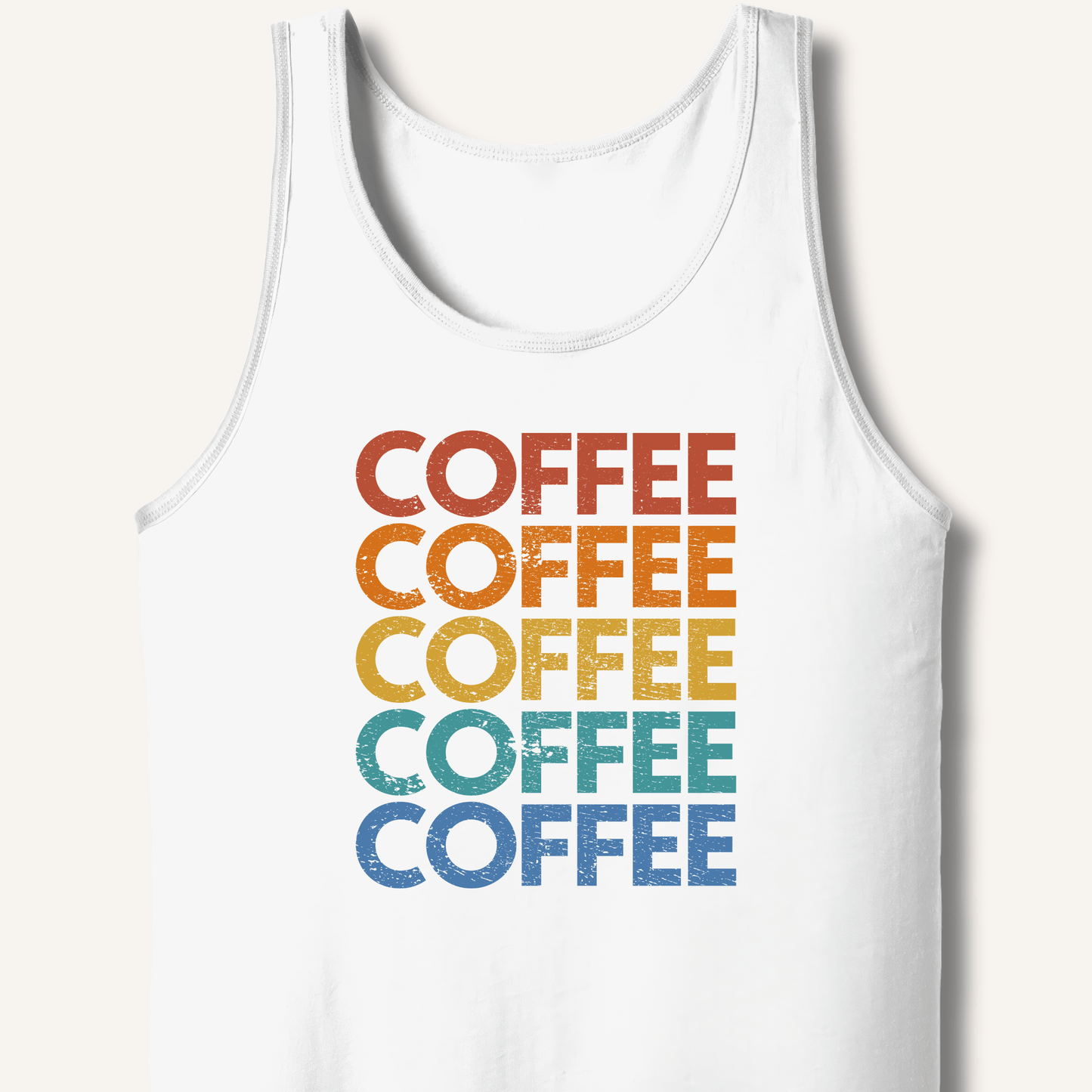 Coffee Vintage Rainbow Tank - Sip & Shirt