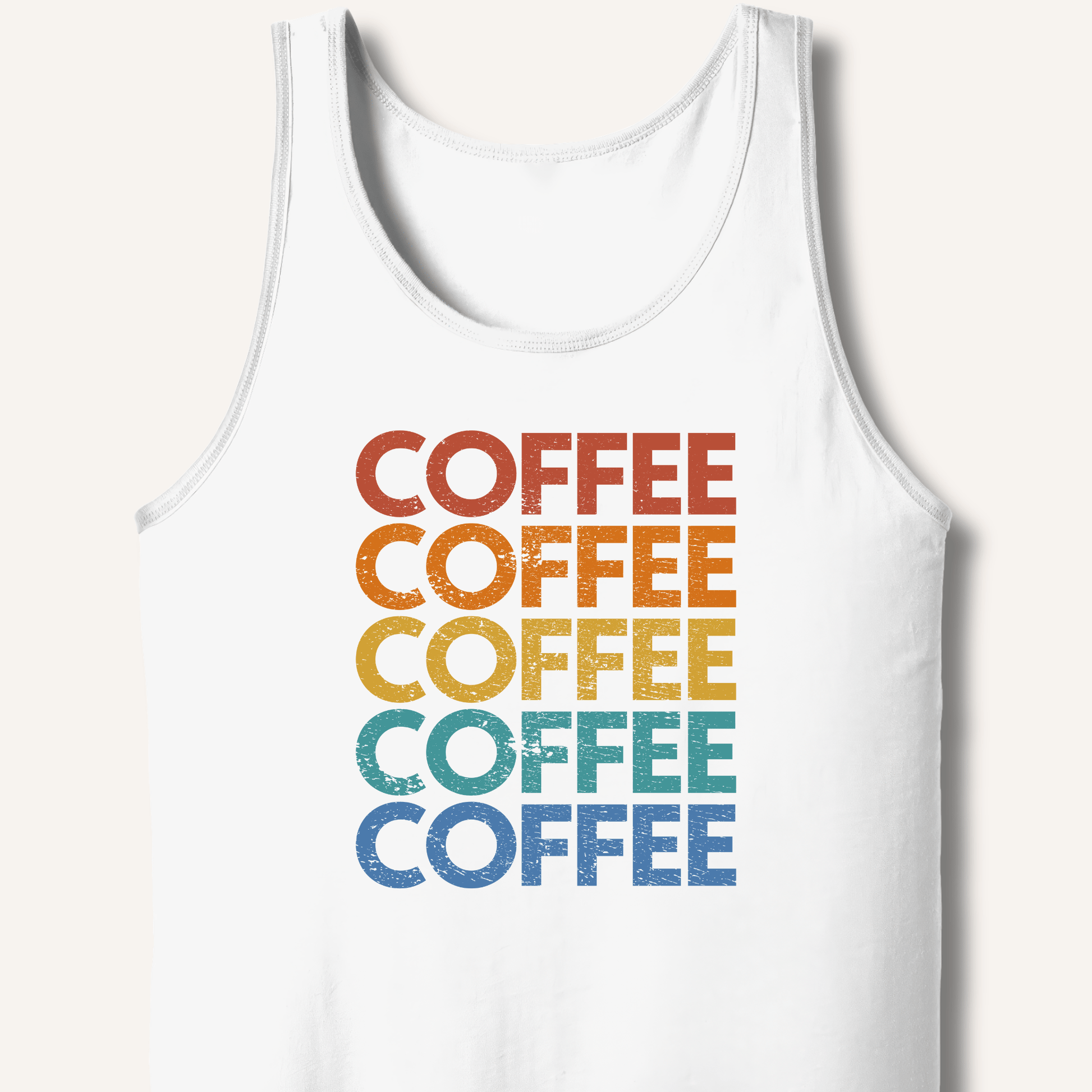 Coffee Vintage Rainbow Tank - Sip & Shirt
