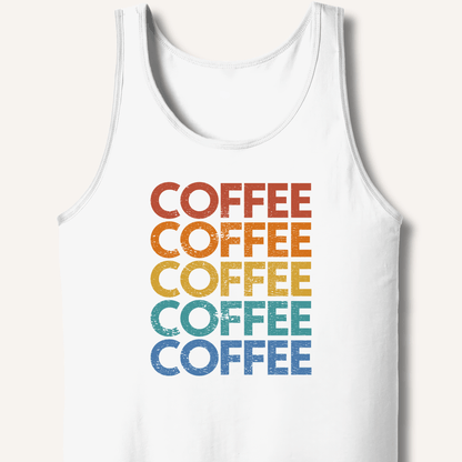Coffee Vintage Rainbow Tank - Sip & Shirt
