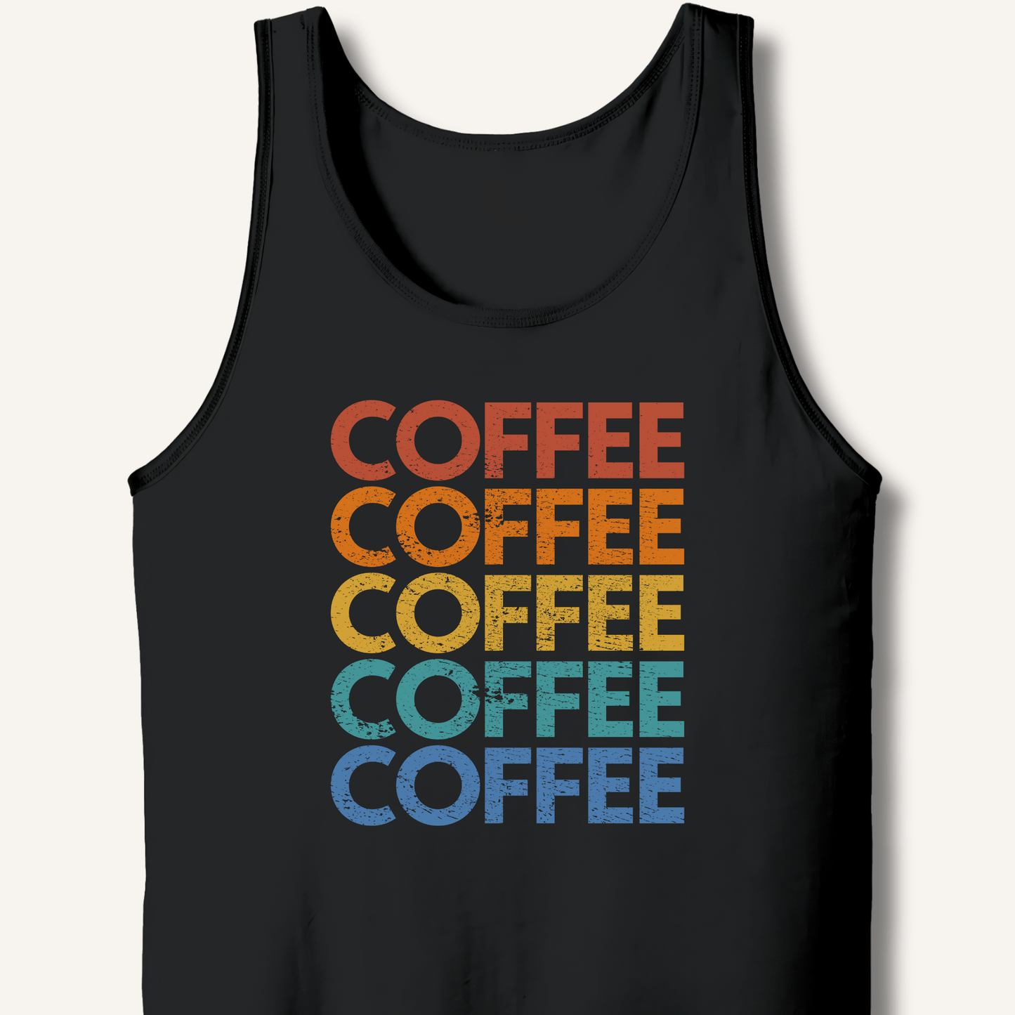 Coffee Vintage Rainbow Tank - Sip & Shirt