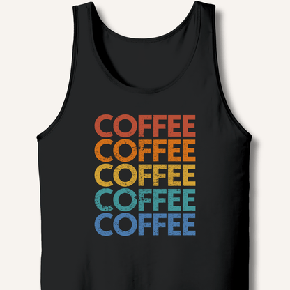 Coffee Vintage Rainbow Tank - Sip & Shirt