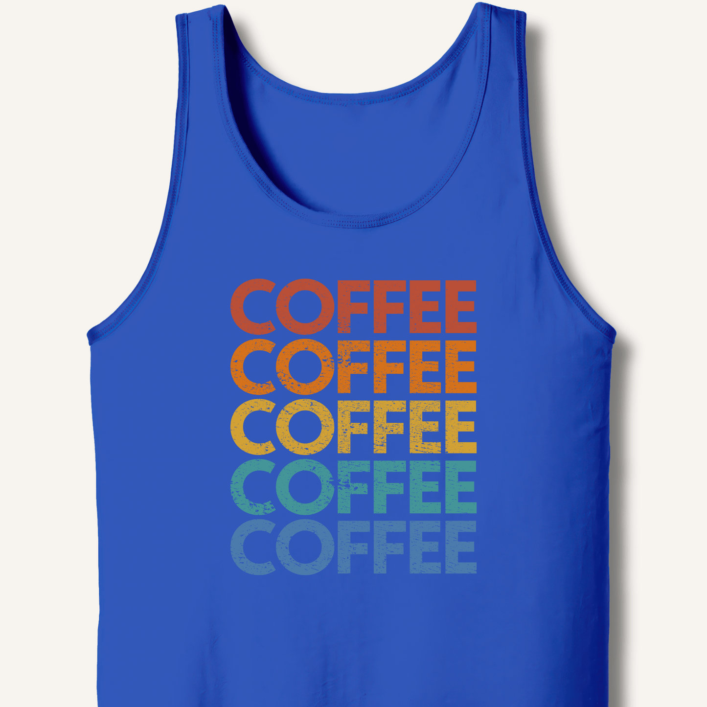 Coffee Vintage Rainbow Tank - Sip & Shirt