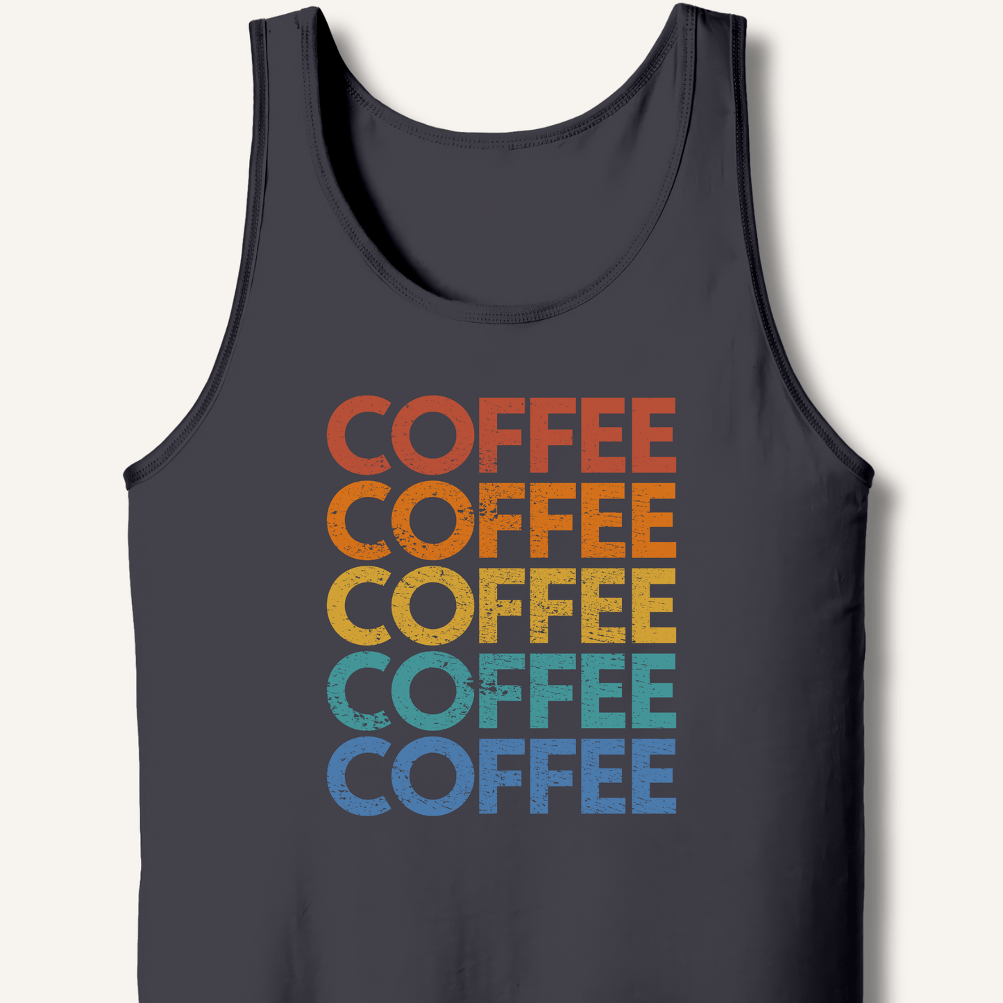 Coffee Vintage Rainbow Tank - Sip & Shirt