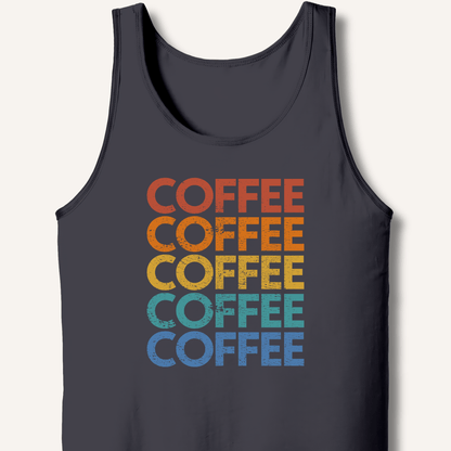 Coffee Vintage Rainbow Tank - Sip & Shirt