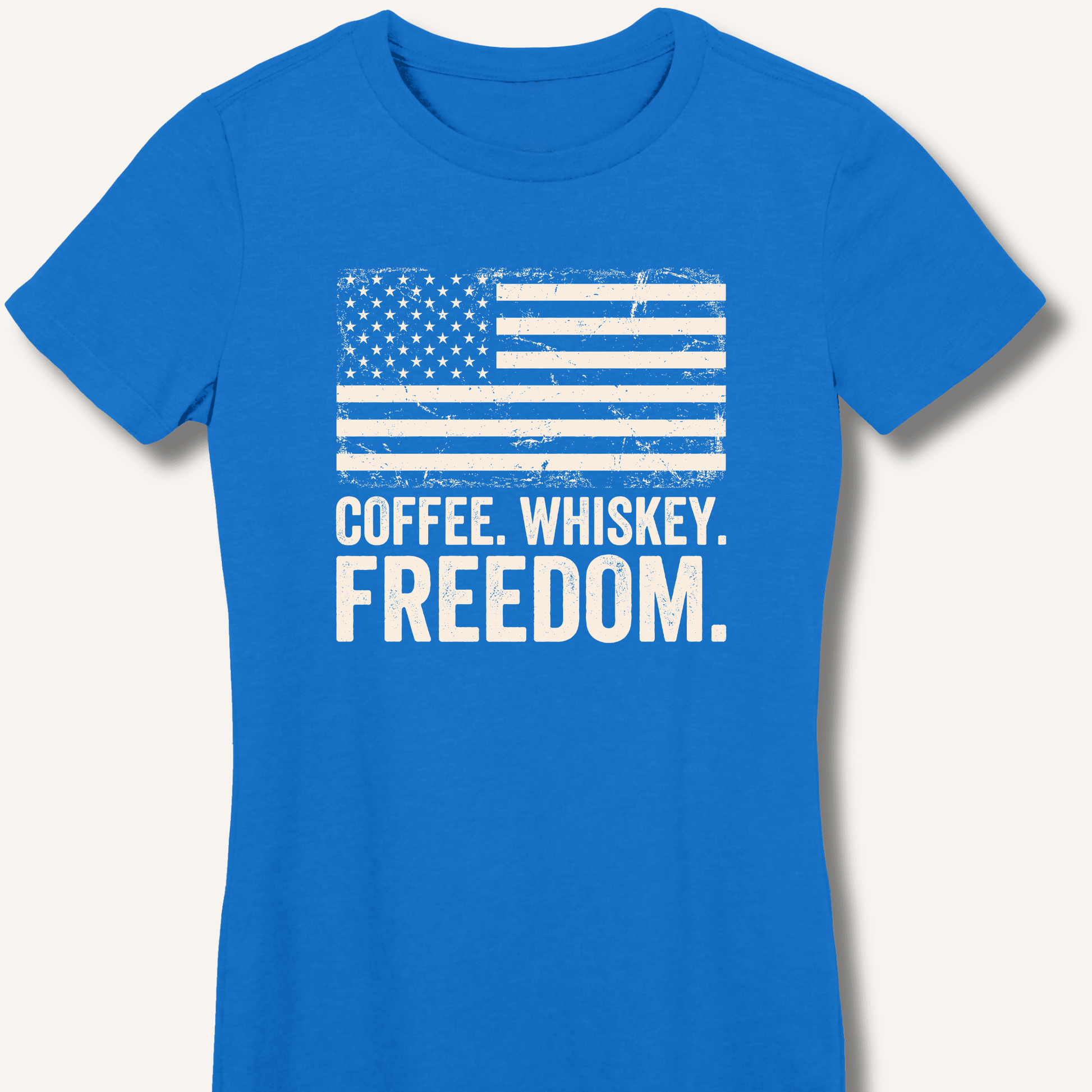 Coffee. Whiskey. Freedom. Fitted T-Shirt - Sip & Shirt