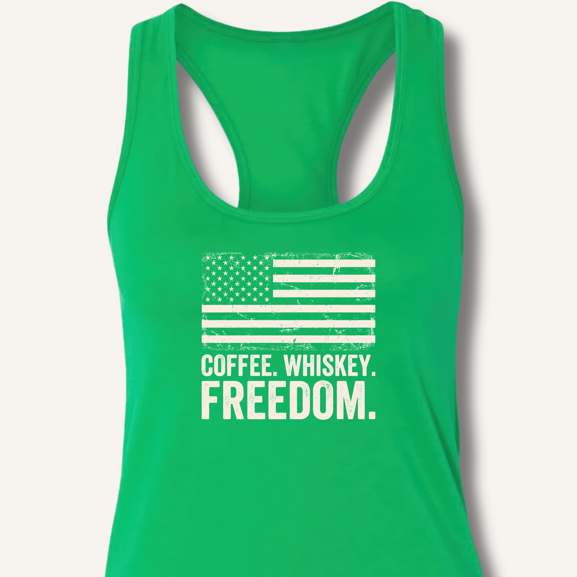 Coffee. Whiskey. Freedom. Racerback Tank - Sip & Shirt