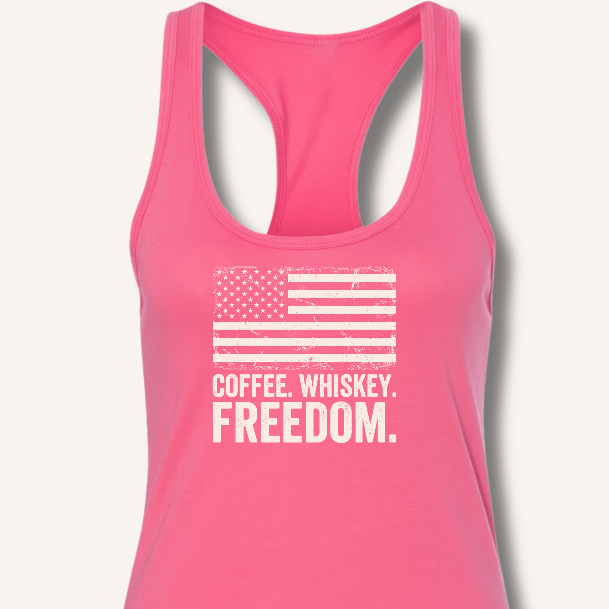 Coffee. Whiskey. Freedom. Racerback Tank - Sip & Shirt