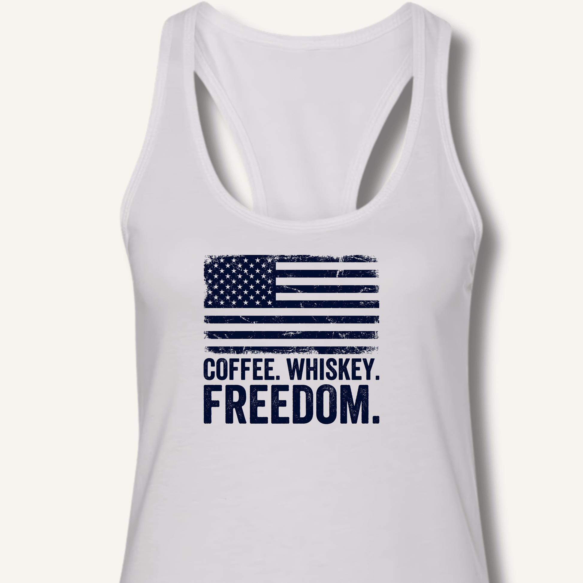 Coffee. Whiskey. Freedom. Racerback Tank - Sip & Shirt