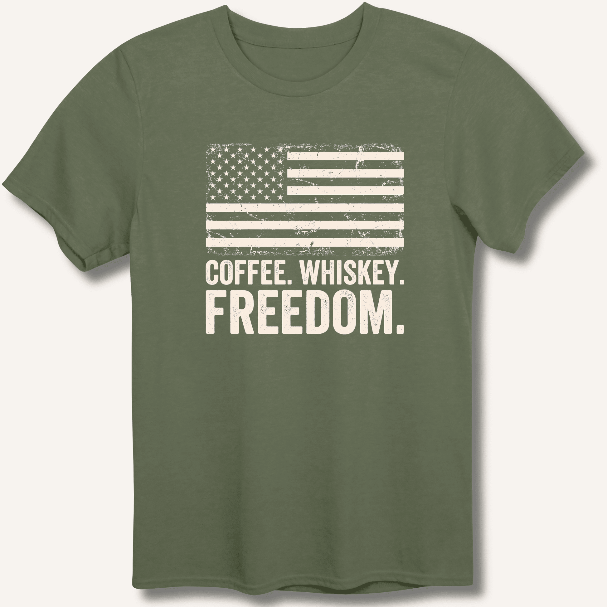 Coffee. Whiskey. Freedom. T-Shirt - Sip & Shirt