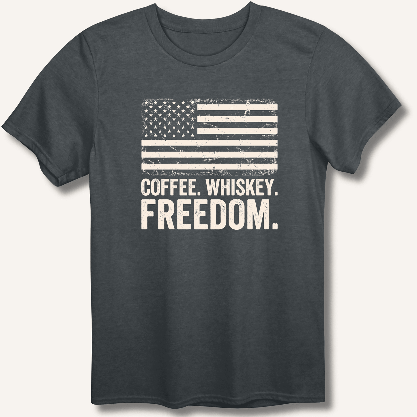 Coffee. Whiskey. Freedom. T-Shirt - Sip & Shirt