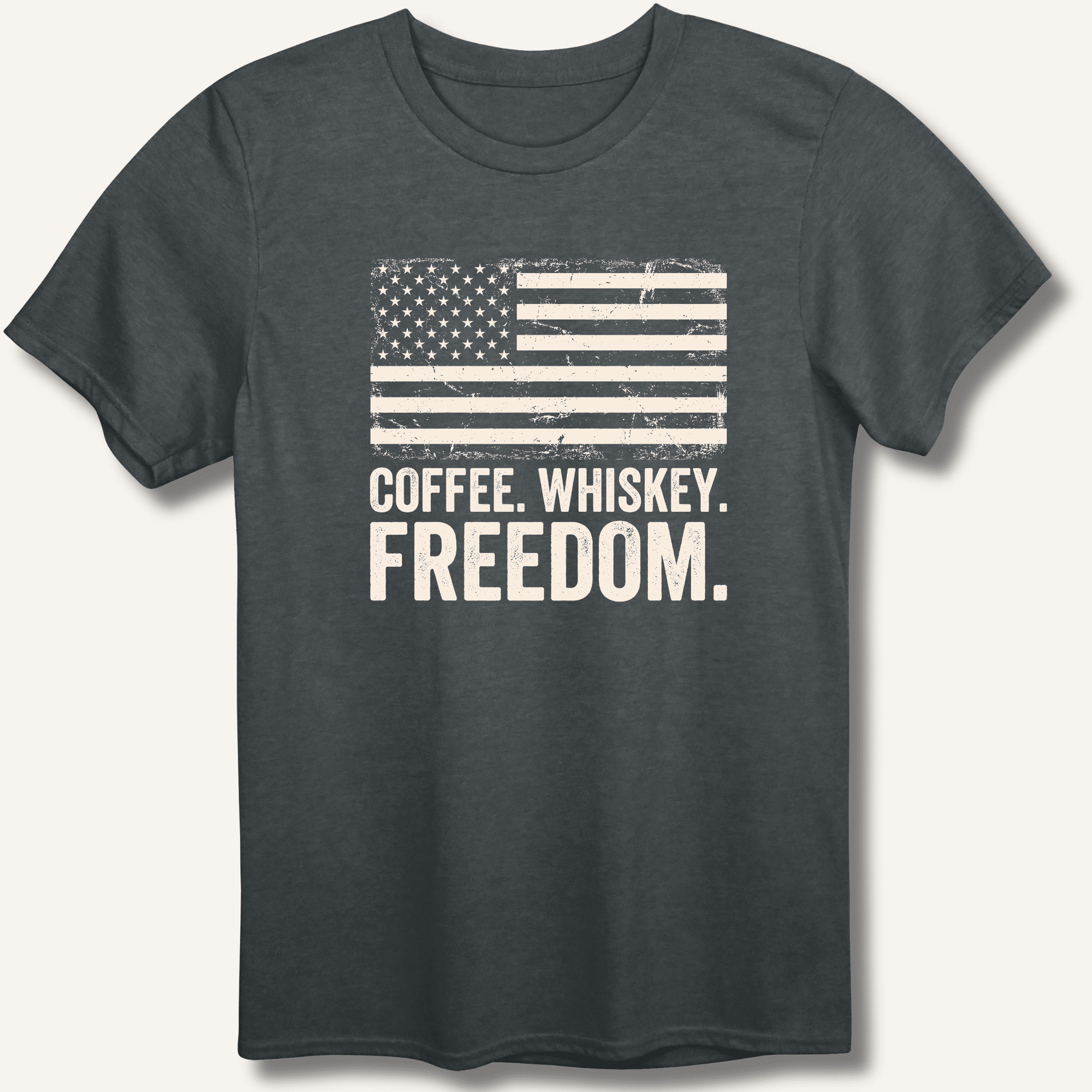Coffee. Whiskey. Freedom. T-Shirt - Sip & Shirt