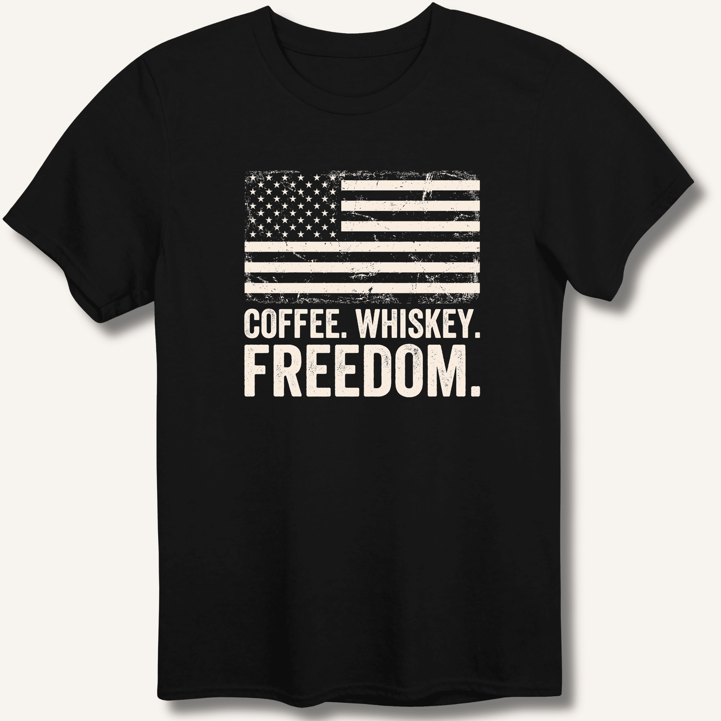 Coffee. Whiskey. Freedom. T-Shirt - Sip & Shirt