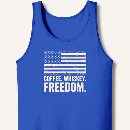 Coffee. Whiskey. Freedom. Tank - Sip & Shirt