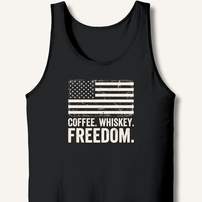 Coffee. Whiskey. Freedom. Tank - Sip & Shirt