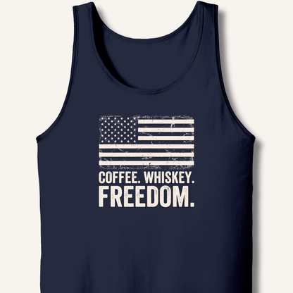 Coffee. Whiskey. Freedom. Tank - Sip & Shirt