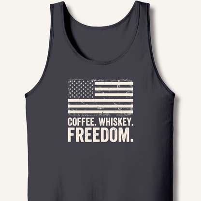 Coffee. Whiskey. Freedom. Tank - Sip & Shirt