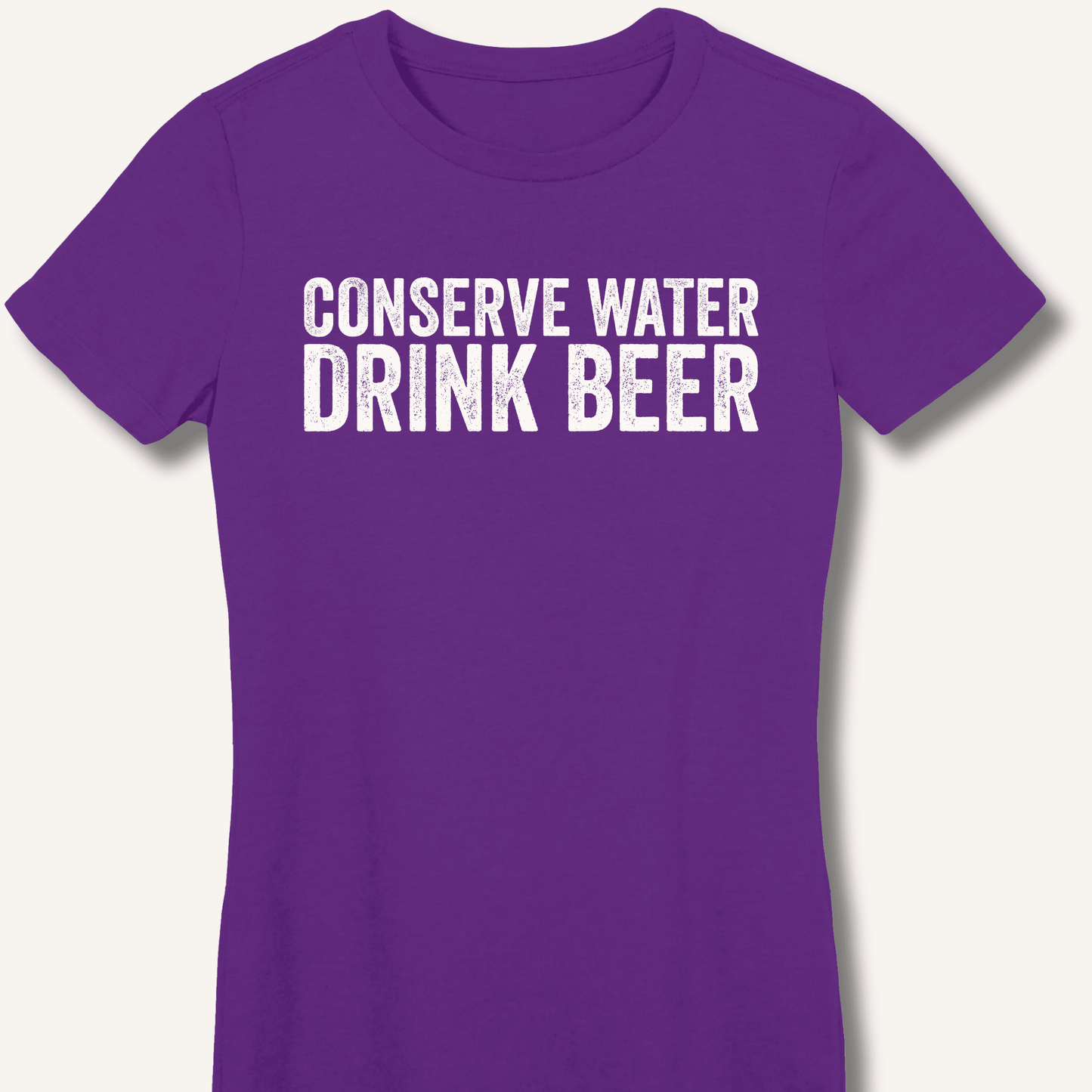 Conserve Water Drink Beer Fitted T-Shirt - Sip & Shirt