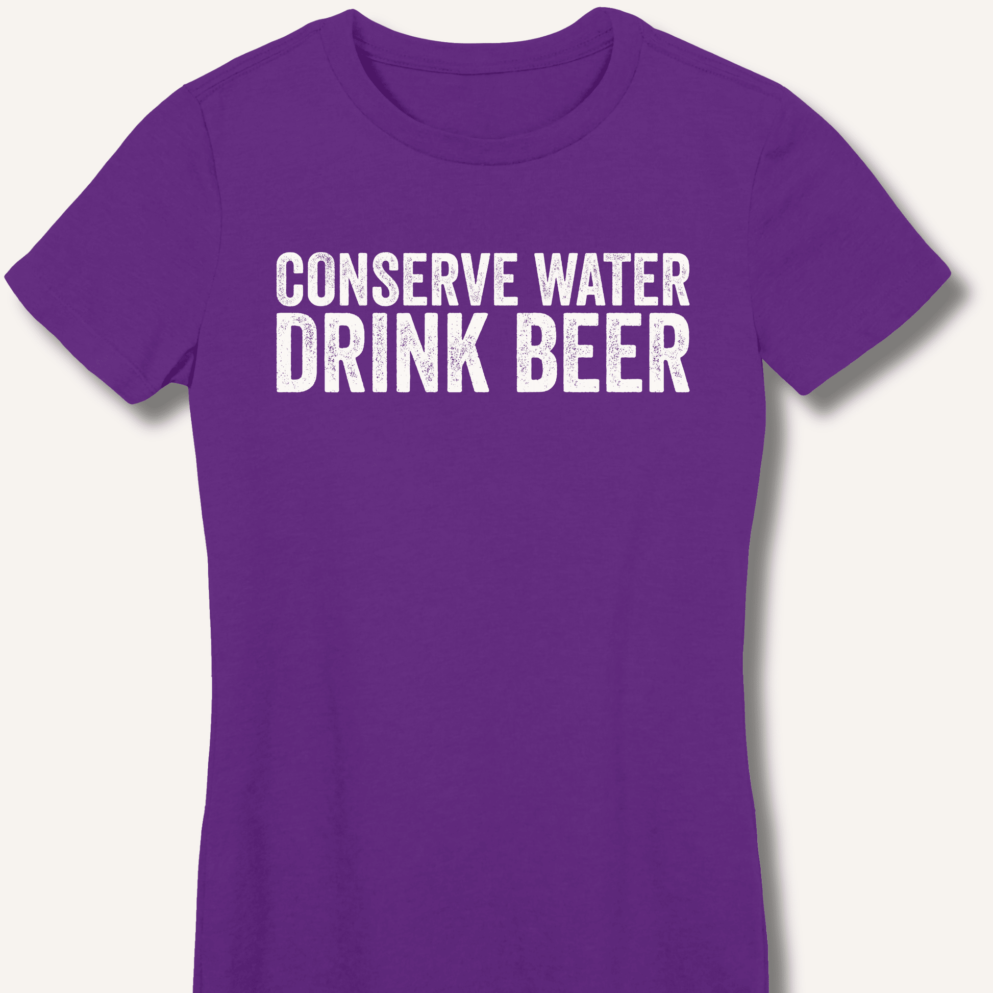 Conserve Water Drink Beer Fitted T-Shirt - Sip & Shirt