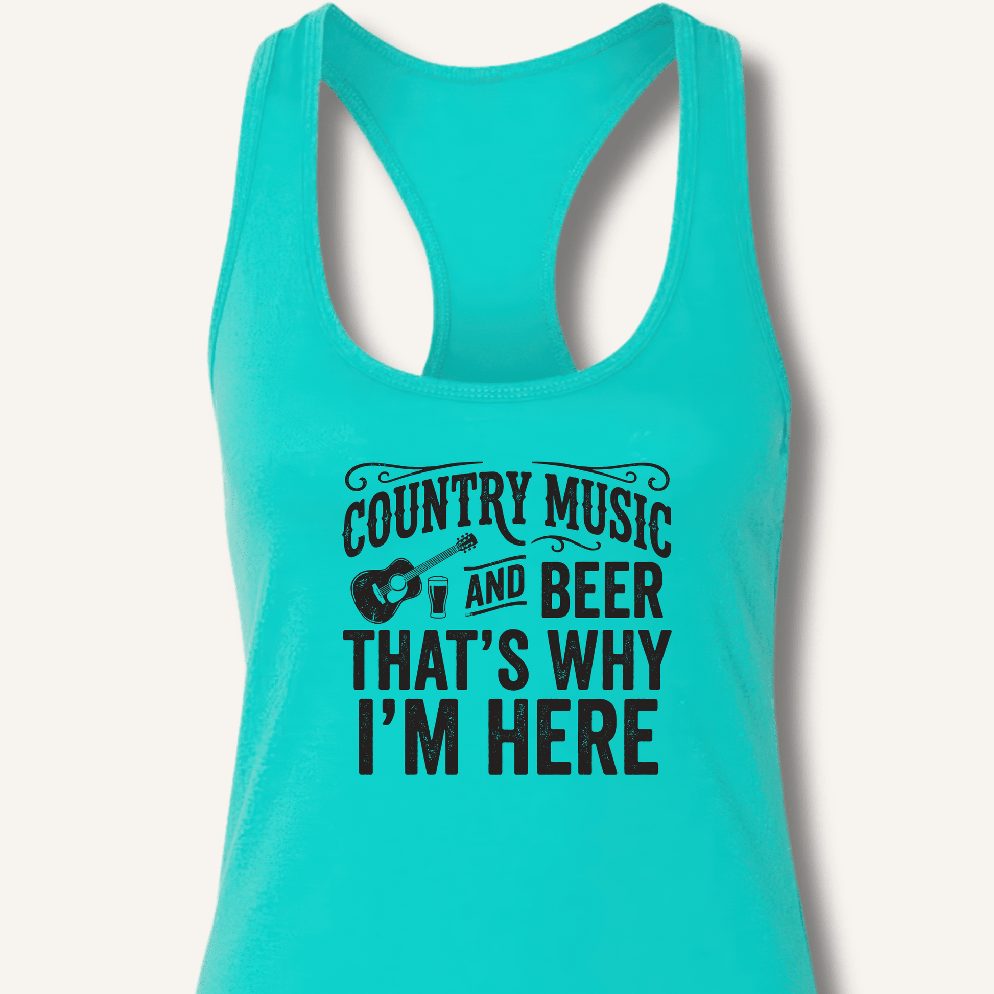 Country Music & Beer Racerback Tank - Sip & Shirt