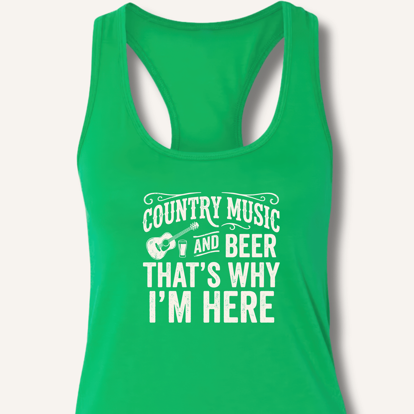 Country Music & Beer Racerback Tank - Sip & Shirt