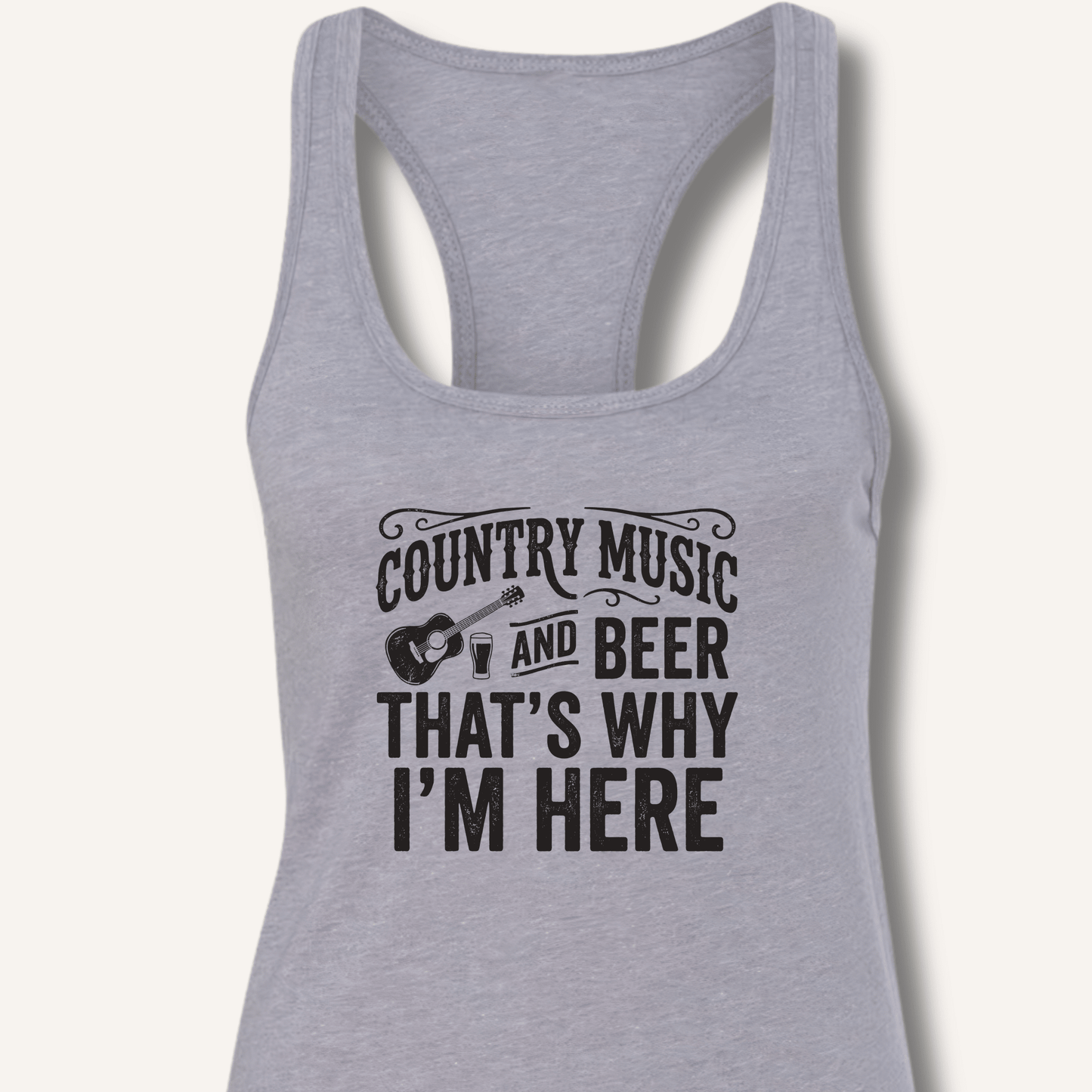 Country Music & Beer Racerback Tank - Sip & Shirt