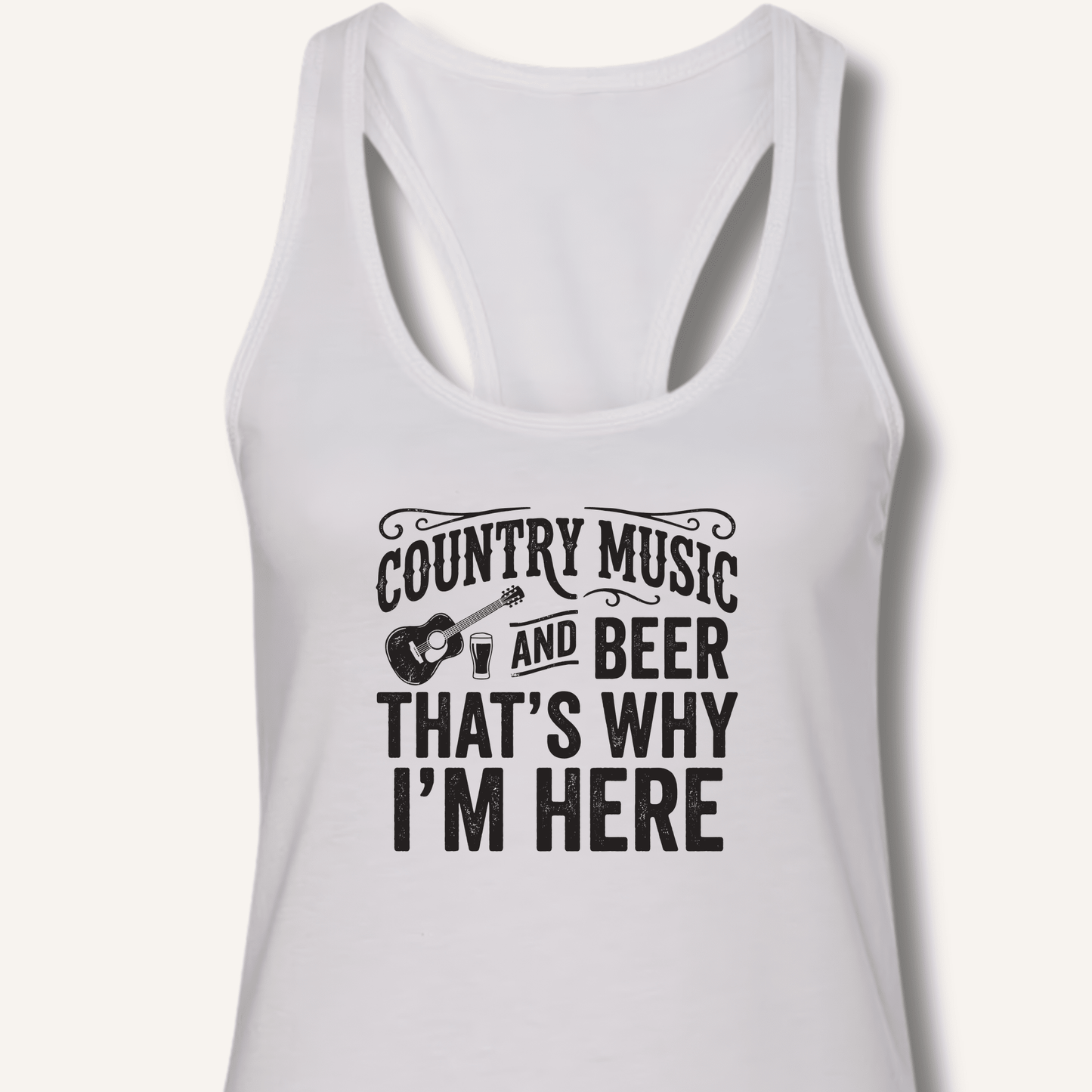 Country Music & Beer Racerback Tank - Sip & Shirt