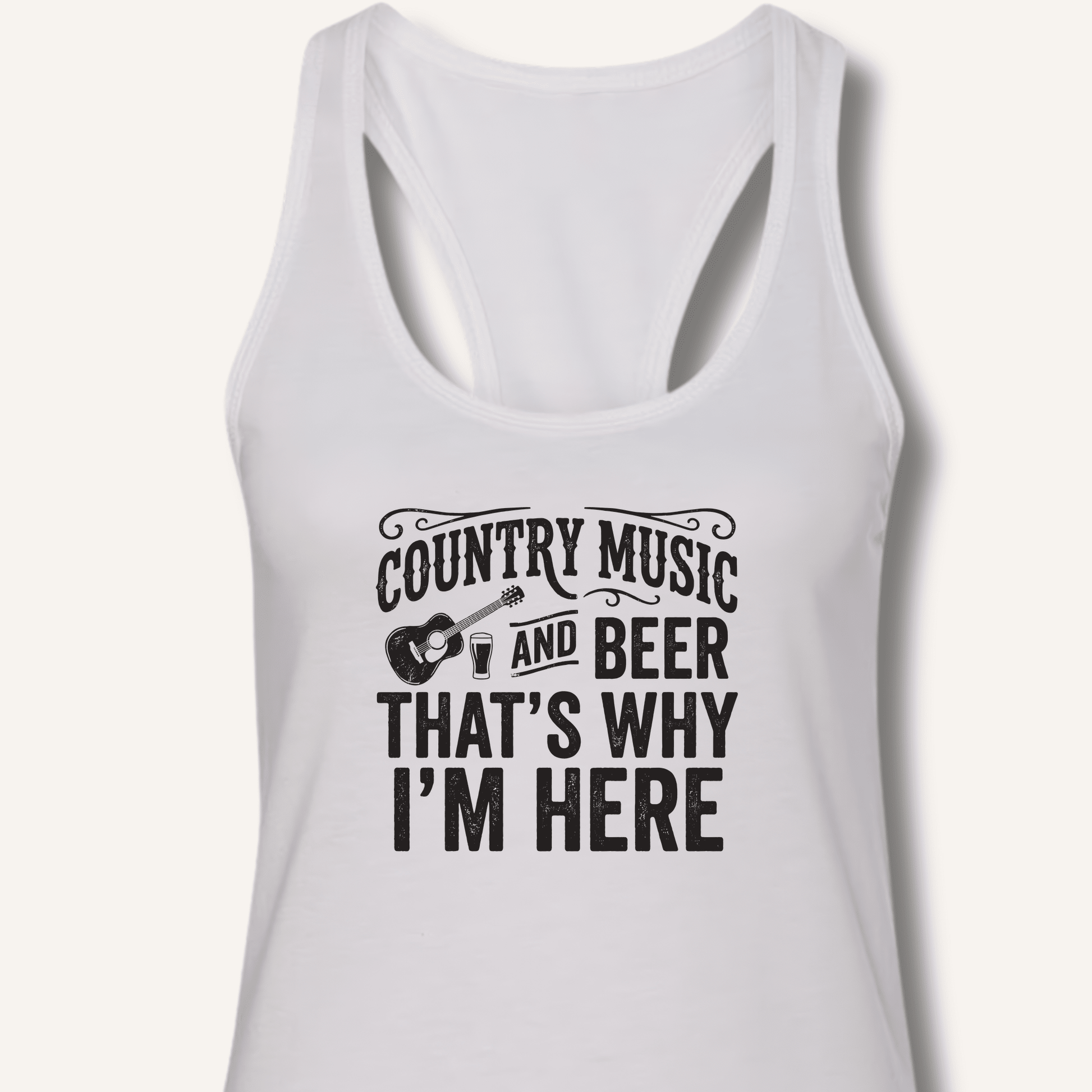 Country Music & Beer Racerback Tank - Sip & Shirt
