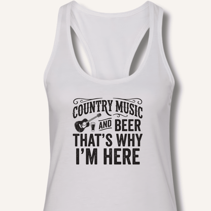 Country Music & Beer Racerback Tank - Sip & Shirt