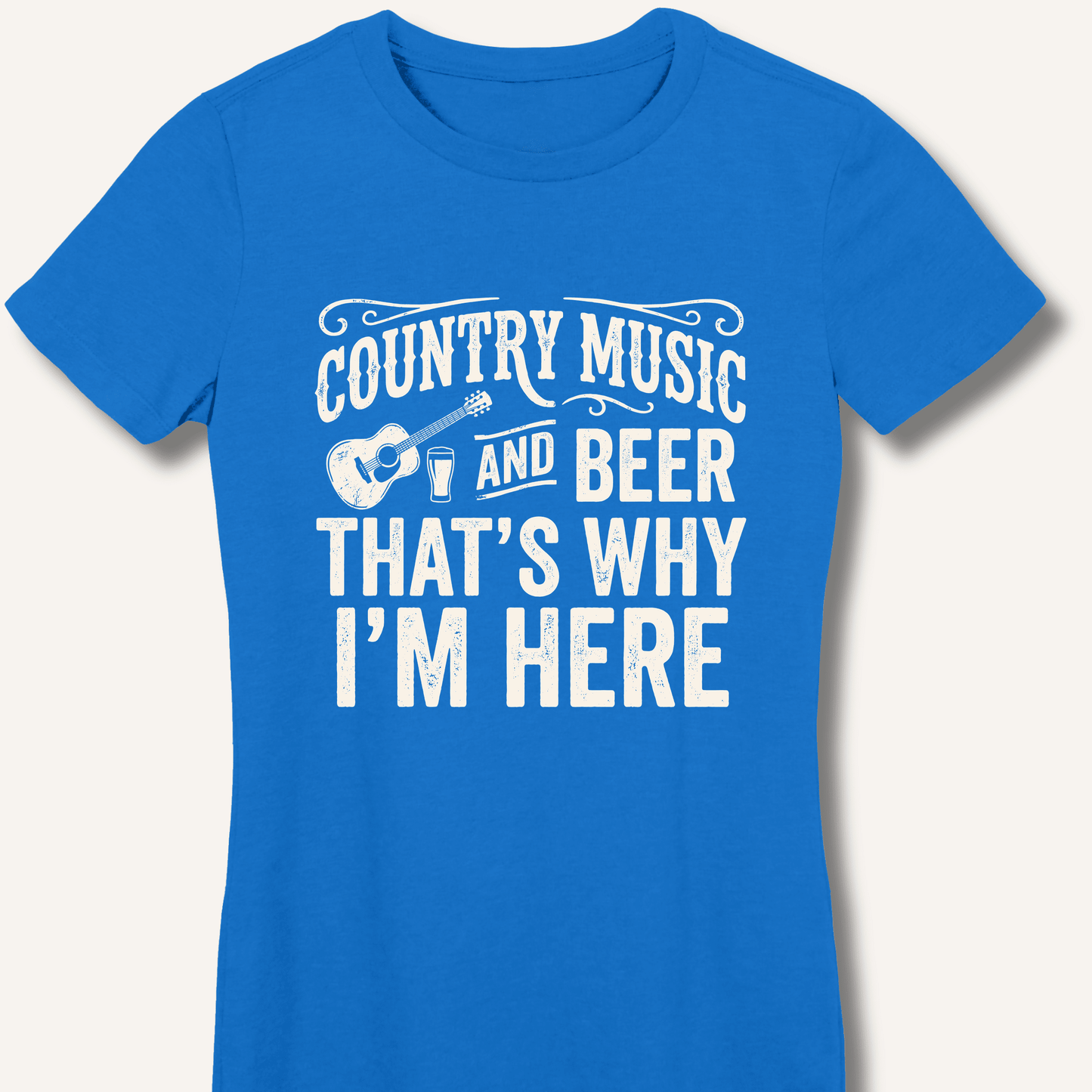 Country Music & Beer Women's Fitted T-Shirt - Sip & Shirt