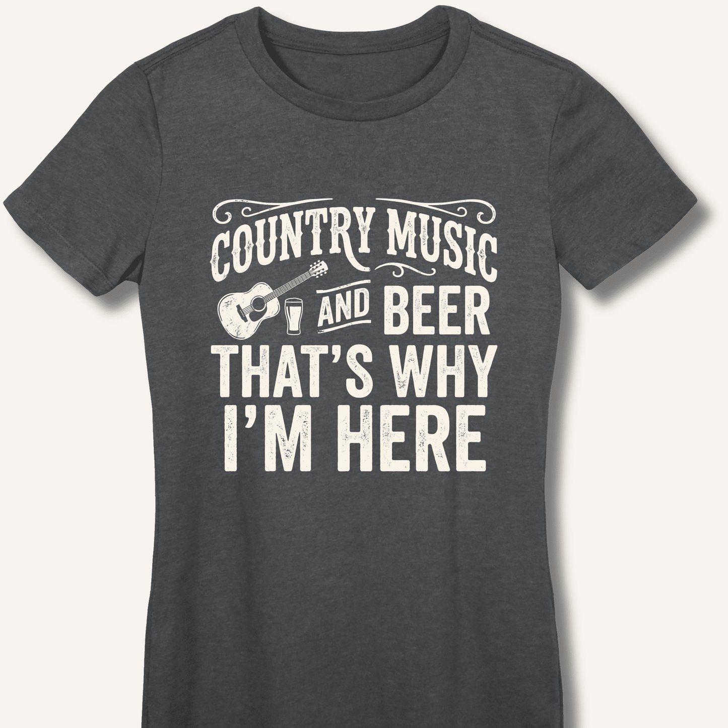 Country Music & Beer Women's Fitted T-Shirt - Sip & Shirt