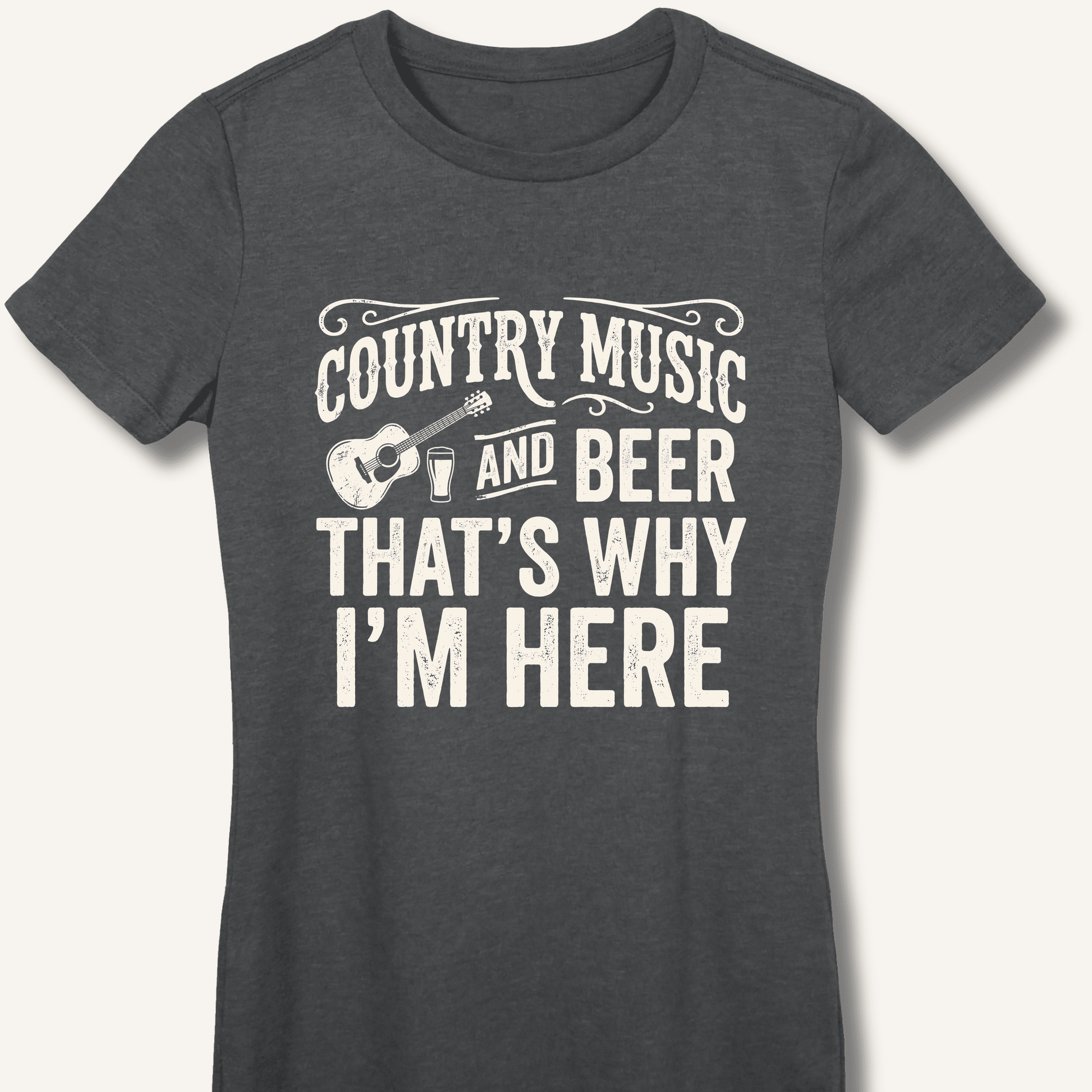 Country Music & Beer Women's Fitted T-Shirt - Sip & Shirt