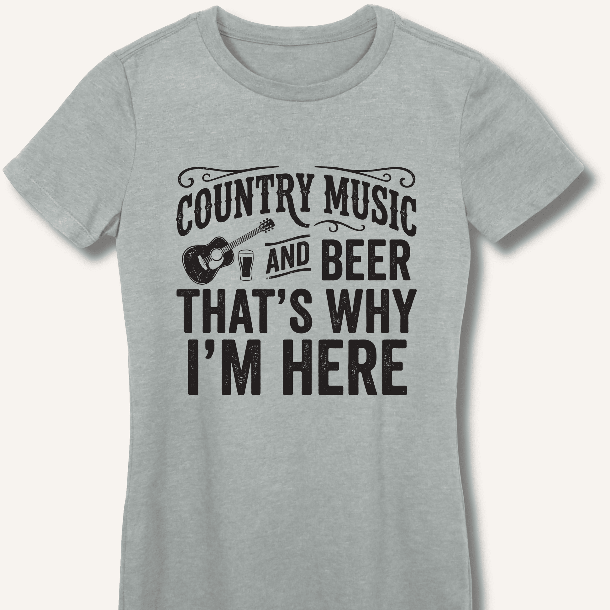 Country Music & Beer Women's Fitted T-Shirt - Sip & Shirt