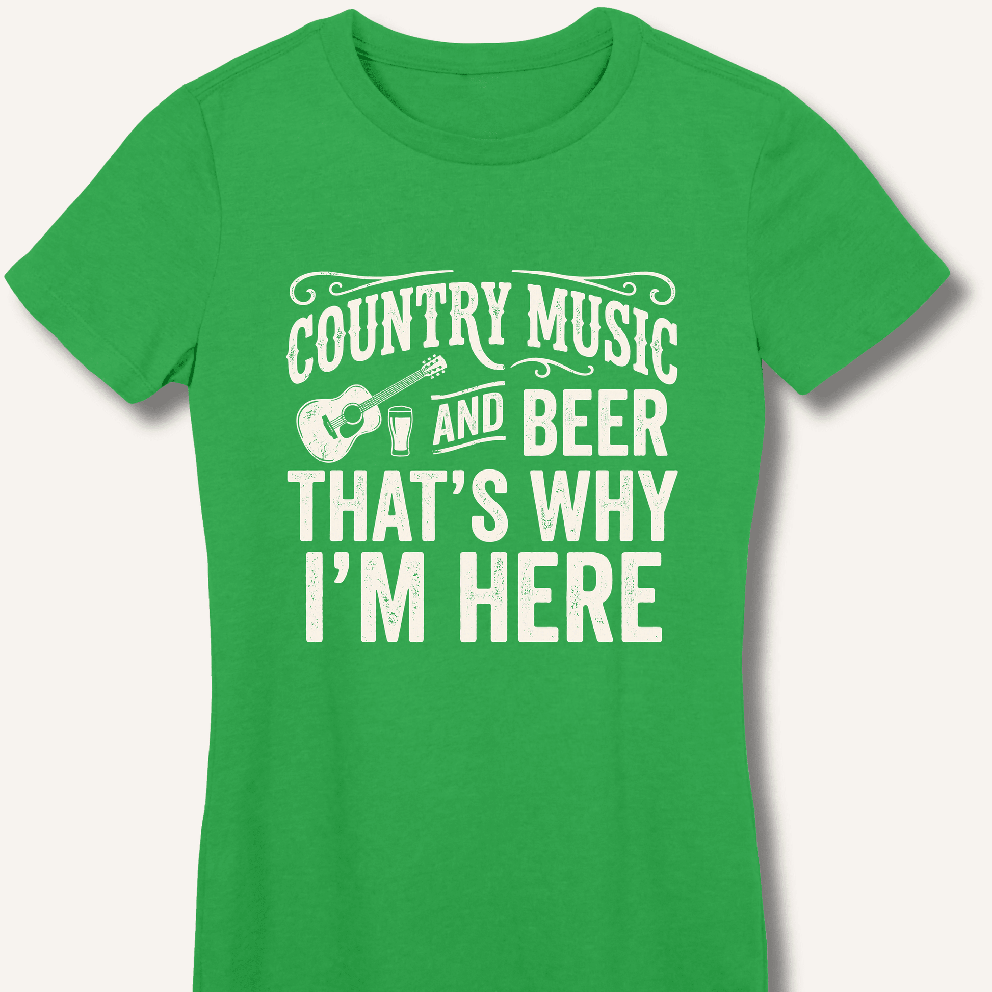 Country Music & Beer Women's Fitted T-Shirt - Sip & Shirt