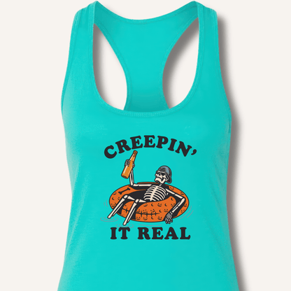 Creepin' It Real Racerback Tank - Sip & Shirt