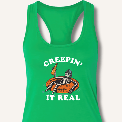 Creepin' It Real Racerback Tank - Sip & Shirt