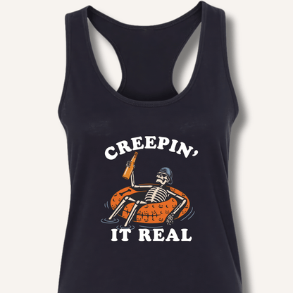 Creepin' It Real Racerback Tank - Sip & Shirt