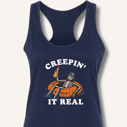 Creepin' It Real Racerback Tank - Sip & Shirt