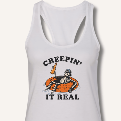 Creepin' It Real Racerback Tank - Sip & Shirt
